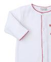 BABYS FIRST CHRISTMAS WHITE VELOUR FOOTIE