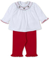 HOLIDAY MEDLEY HAND SMOCKED MISTLETOE PANT SET