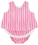 MARY TODD TAB SET SEA WALL STRIPE ( WINTER PARK PINK ) WITH WORTH AVENUE WHITE