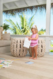 MARY TODD TAB SET SEA WALL STRIPE ( WINTER PARK PINK ) WITH WORTH AVENUE WHITE