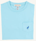 CARTER CREWNECK BELHAVEN BLUE WITH WOOD BOAT BLUE STORK