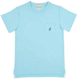 CARTER CREWNECK BELHAVEN BLUE WITH WOOD BOAT BLUE STORK