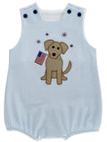 BOYS PATRIOTIC PUP KNIT INFANT BUBBLE