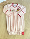 REINDEER PULLING SANTA GOWN - PINK