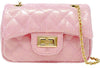 CLASSIC QUILTED SPARKLE MINI PURSE - PINK