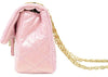 CLASSIC QUILTED SPARKLE MINI PURSE - PINK