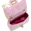 CLASSIC QUILTED SPARKLE MINI PURSE - PINK