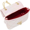 CLASSIC QUILTED SHINY HANDBAG - PEARL