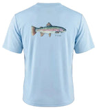 TIDAL TECH TEE SHORT SLEEVE RAINBOW TROUT - FLATS BLUE