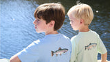 TIDAL TECH TEE SHORT SLEEVE RAINBOW TROUT - FLATS BLUE
