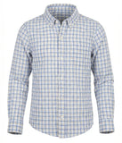PIER FRONT BUTTON DOWN SHIRT - BLUE AND TAN