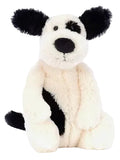 BASHFUL BLACK AND CREAM PUPPY - MEDIUM