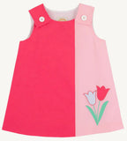 CAROLINE COLORBLOCK JUMPER - PALM SPRINGS PUNCH AND SANDPEARL PINK