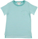 CARTER CREWNECK TURKS TEAL STRIPE WIT TURKS TEAL STORK