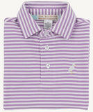 PRIM AND PROPER POLO - VALLEY HIGH VIOLET STRIPE