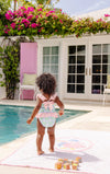 ST. LUCIA SWIMSUIT HANOVER HAND BLOCK WITH PALM BEACH PINK