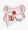 JOY REINDEER EMBROIDERED KNOT BOW