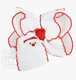 XL SANTA EMBROIDERED BOW