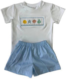 SEASHELL SMOCKED SHORT SET
