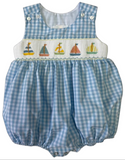 SAILBOAT SMOCKED BOY BUBBLE