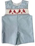 BOYS CRAWFISH SMOCKED SHORTALL