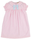 BANKS BOW DRESS PIER PARTY PINCKNEY PINK STRIPE WITH BUCKHEAD BLUE