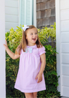 BANKS BOW DRESS PIER PARTY PINCKNEY PINK STRIPE WITH BUCKHEAD BLUE