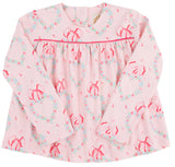 LONG SLEEVE DOWELL DAY TOP - FANCY LIKE FLORAL WITH PALM SPRINGS PUNCH