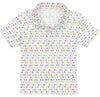 PROPERLY TIED BOYS INLET POLO SHIRT - MARDI GRAS KREWE HARLEQUIN PRINT