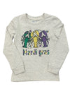 MARDI GRAS CRAWFISH TEE - GREY