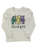 MARDI GRAS CRAWFISH TEE - GREY