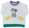 LULU BEBE SEQUIN MARDI GRAS PUPPY SWEATSHIRT