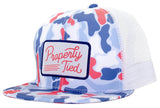BOYS SPORTSMAN TRUCKER HAT AMERICANA CAMO