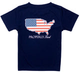 BOYS PERFORMANCE TEE SHORT SLEEVE OLD GLORY RIVER BLUE
