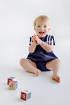 SLEEVELESS TOWNES TOP SAIL BUBBLE NANTUCKET NAVY WITH WORTH AVENUE WHITE
