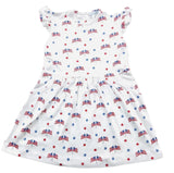 FLAG PIMA FLUTTER DRESS WITH POCKETS