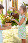 RUEHLING RUFFLE DRESS NATCHEZ AND NECTARINES