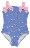 SHANNON BOW BATHING SUIT LITTLE FISHES WITH PIER PARTY PINK
