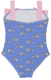 SHANNON BOW BATHING SUIT LITTLE FISHES WITH PIER PARTY PINK