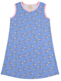 SLEEVELESS POLLY PLAY DRESS LITTLE FISHES WITH PIER PARTY PINK
