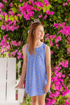 SLEEVELESS POLLY PLAY DRESS LITTLE FISHES WITH PIER PARTY PINK