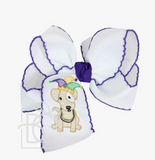 XL MARDI GRAS DOG BOW