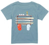 BOYS BAT RACK SHORTSLEEVE STEEL BLUE