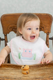 HIPPO APPLIQUE BASIC BIB - PINK