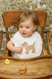 PUPPY APPLIQUE BASIC BIB - PINK