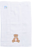 TEDDY BEAR APPLIQUE BURP - PINK