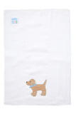 PUPPY APPLIQUE BURP - BLUE