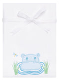 HIPPO APPLIQUE BURP - BLUE