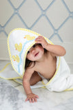 DUCK BABY HOODED TOWEL AND WASHCLOTH SET