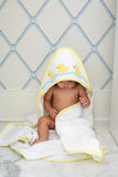 DUCK BABY HOODED TOWEL AND WASHCLOTH SET